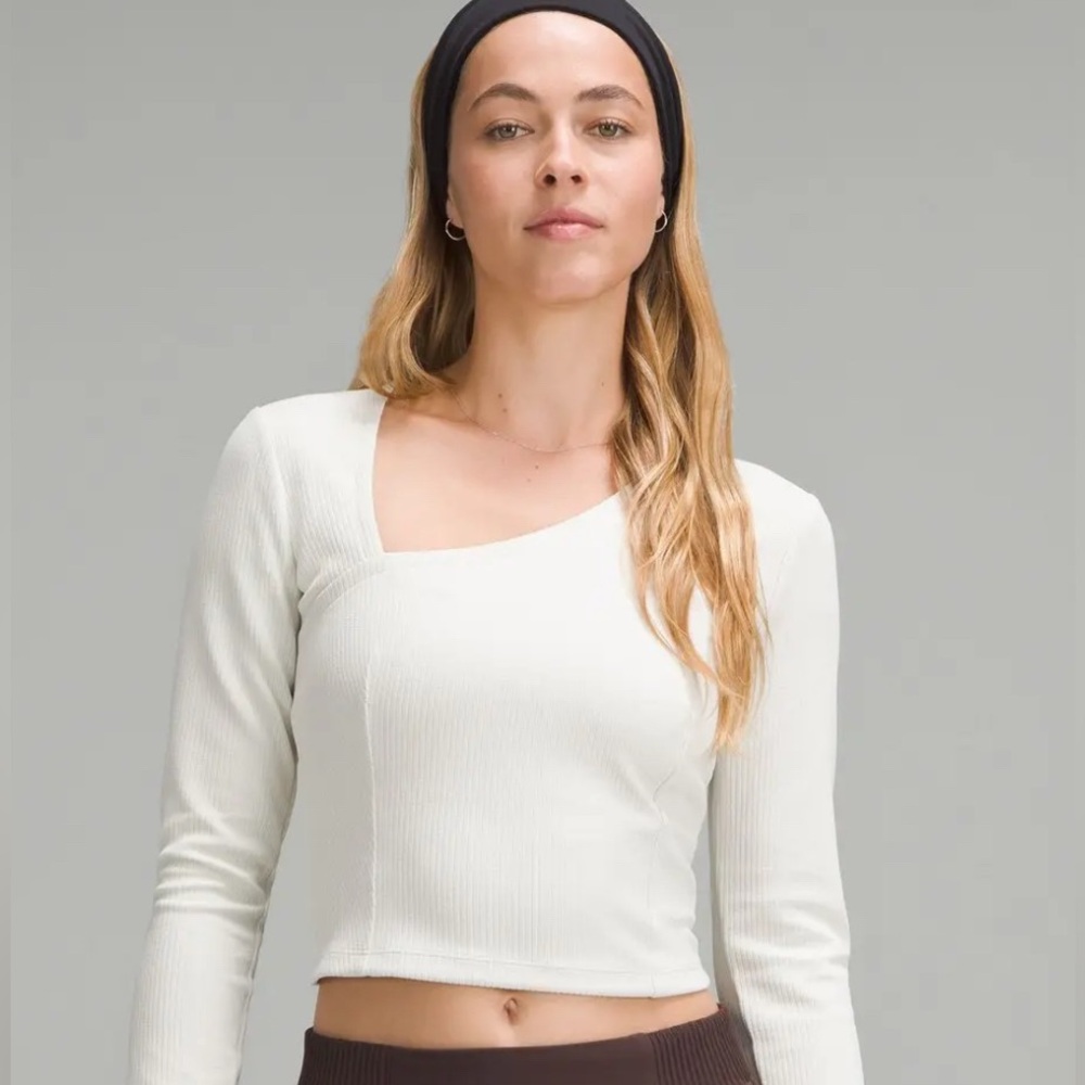 Lululemon Ribbed Softstreme Asymmetrical Long Sleeve Shirt Large size